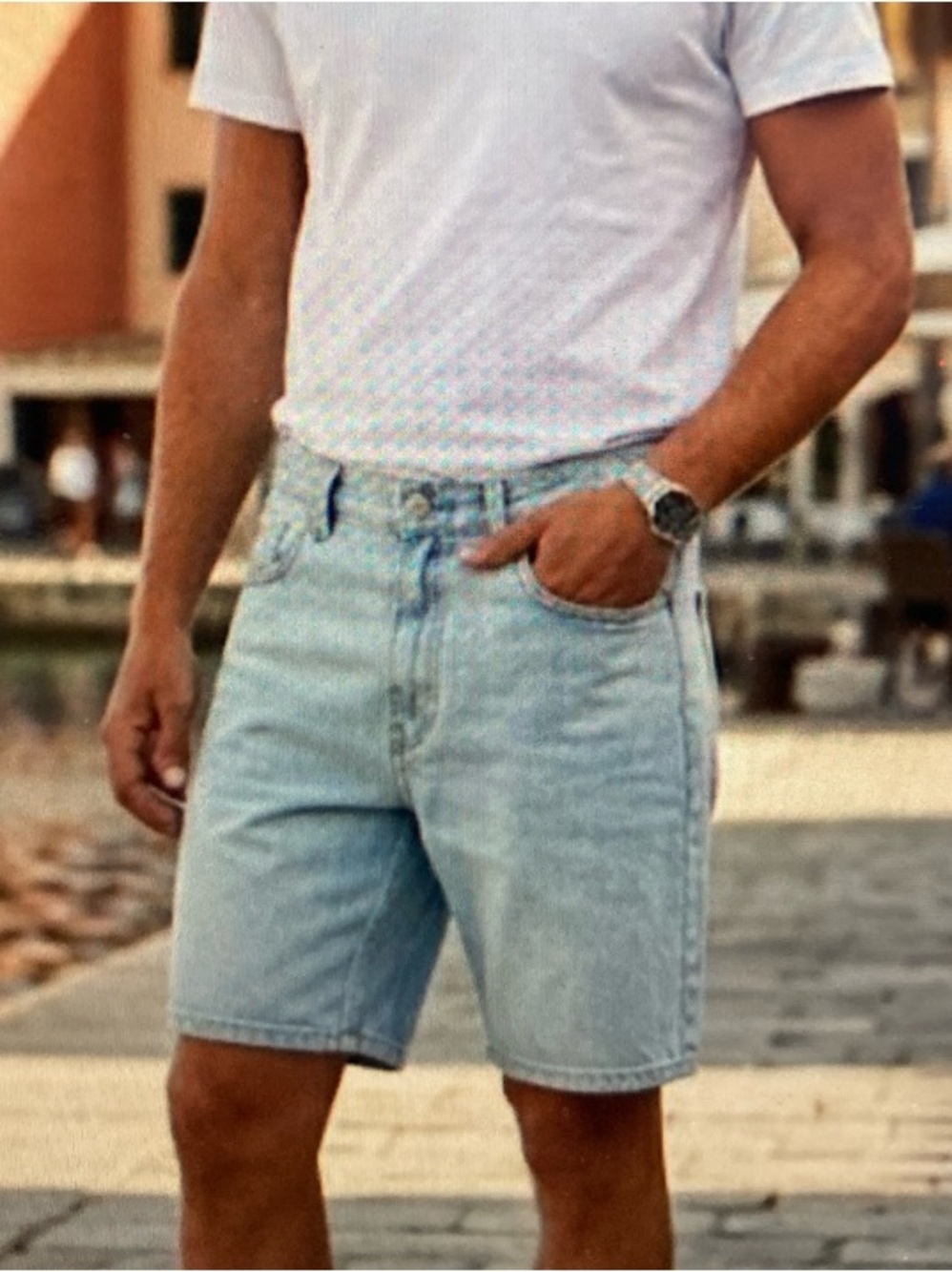 Zara Light Wash Denim Jorts Shorts S639